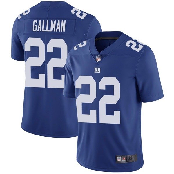 New York Giants #22 Wayne Gallman Blue 2020 Vapor Untouchable Limited Stitched Jersey - NYG154