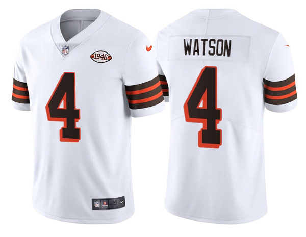 White Cleveland Browns #4 Deshaun Watson  1946 Collection Vapor Untouchable Limited Stitched Jersey - CLB37