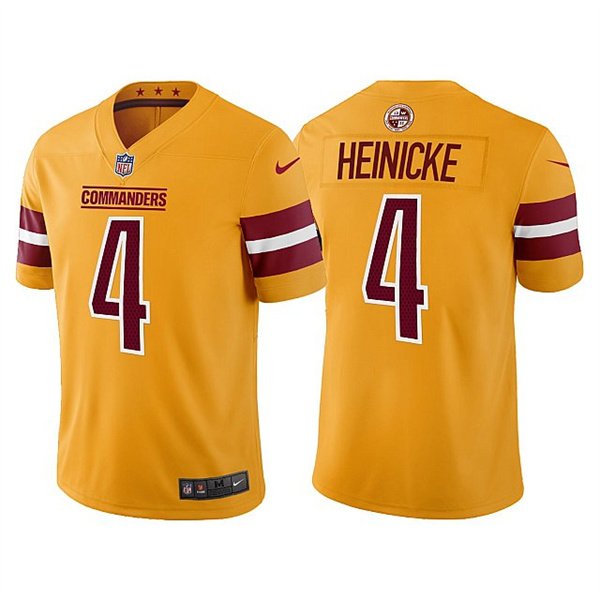 Gold Washington Commanders #4 Taylor Heinicke Vapor Untouchable Stitched Football Jersey - WAC45