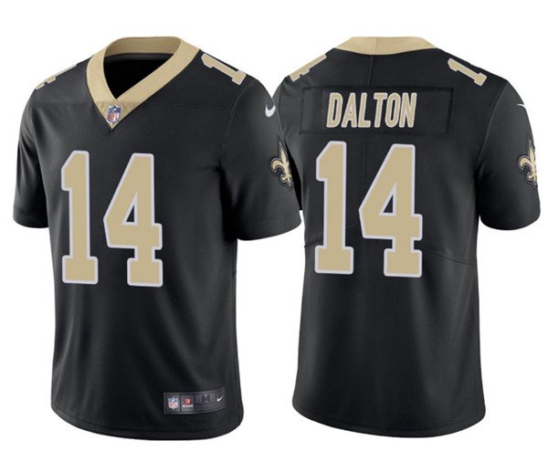 Black New Orleans Saints #14 Andy Dalton Vapor Limited Stitched Jersey - NOS276