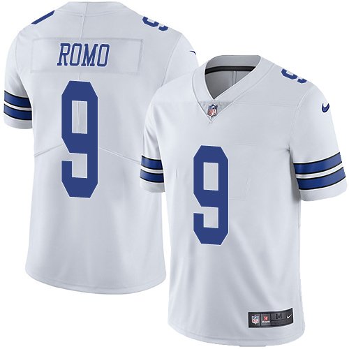 Nike Cowboys #9 Tony Romo White Stitched NFL Vapor Untouchable Limited Jersey - DLC448