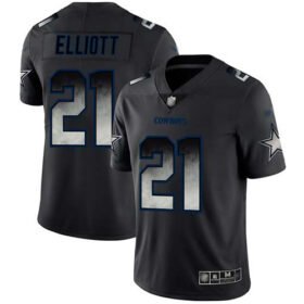 Nike Cowboys #21 Ezekiel Elliott Black Stitched NFL Vapor Untouchable Limited Smoke Fashion Jersey - DLC363