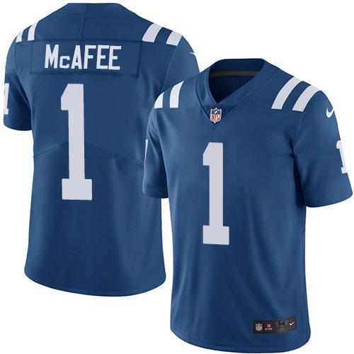 Nike Colts #1 Pat McAfee Royal Blue Team Color Stitched NFL Vapor Untouchable Limited Jersey - IDC212