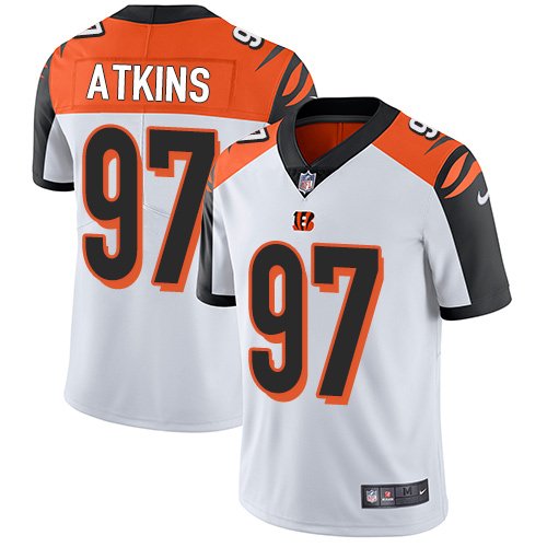 Nike Bengals #97 Geno Atkins White Stitched NFL Vapor Untouchable Limited Jersey - CCB210