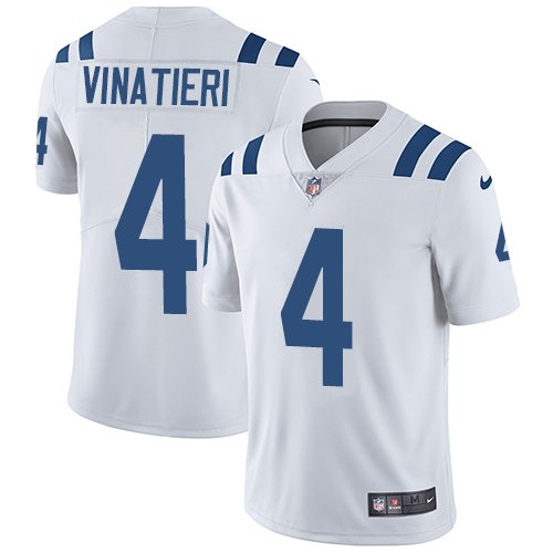 Nike Colts #4 Adam Vinatieri White Stitched NFL Vapor Untouchable Limited Jersey - IDC109
