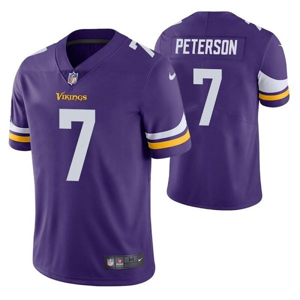 Purple Minnesota Vikings #7 Patrick Peterson Vapor Untouchable Stitched Jersey - MVJ55