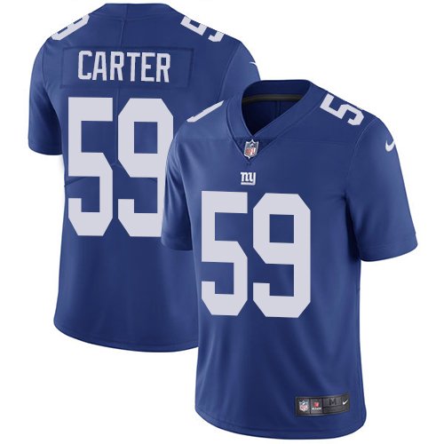 Nike Giants #59 Lorenzo Carter Royal Blue Team Color Stitched NFL Vapor Untouchable Limited Jersey - NYG109