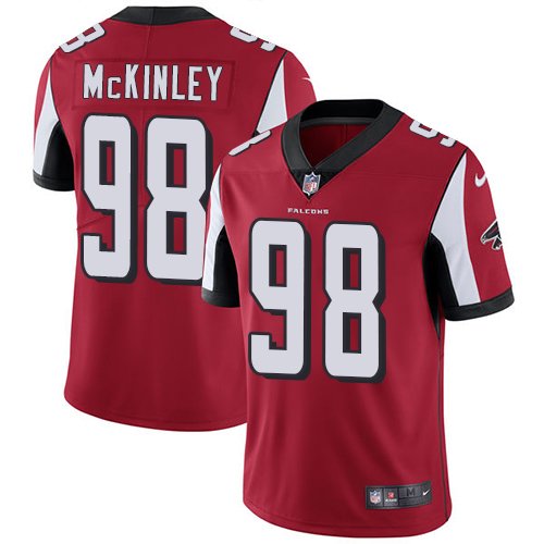 Nike Falcons #98 Takkarist McKinley Red Team Color Stitched NFL Vapor Untouchable Limited Jersey - AFJ63