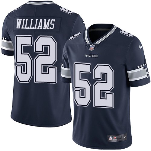 Nike Cowboys #52 Connor Williams Navy Blue Team Color Stitched NFL Vapor Untouchable Limited Jersey - DLC14