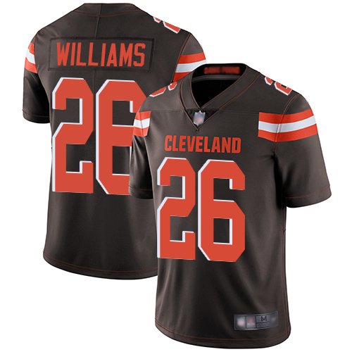 Nike Browns #26 Greedy Williams Brown Team Color Stitched NFL Vapor Untouchable Limited Jersey - CLB148