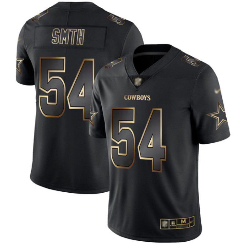 Nike Cowboys #54 Jaylon Smith Black/Gold Stitched NFL Vapor Untouchable Limited Jersey - DLC150