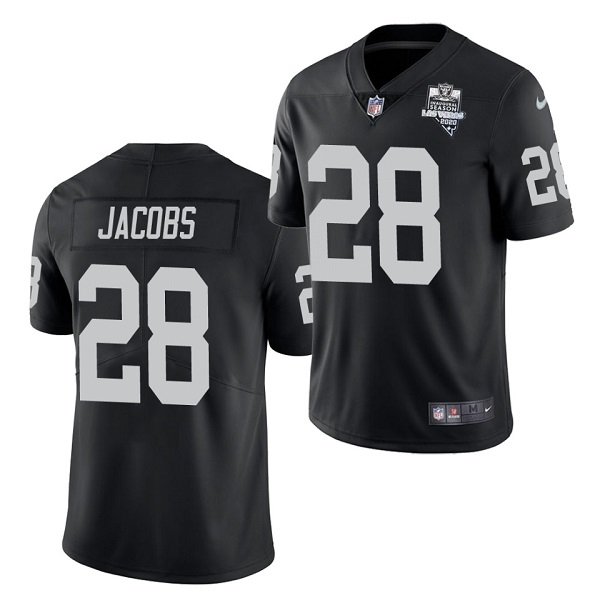 Las Vegas Raiders Black #28 Josh Jacobs 2020 Inaugural Season Vapor Untouchable Limited Stitched Jersey - LVR78