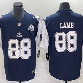 Navy Dallas Cowboys #88 CeeDee Lamb 2023 F.U.S.E. With 1960 Patch Vapor Limited Stitched Football Jersey - DLC307