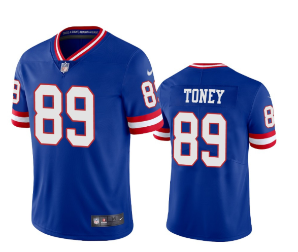 Royal New York Giants #89 Kadarius Toney Vapor Untouchable Classic Retired Player Stitched Jersey - NYG54