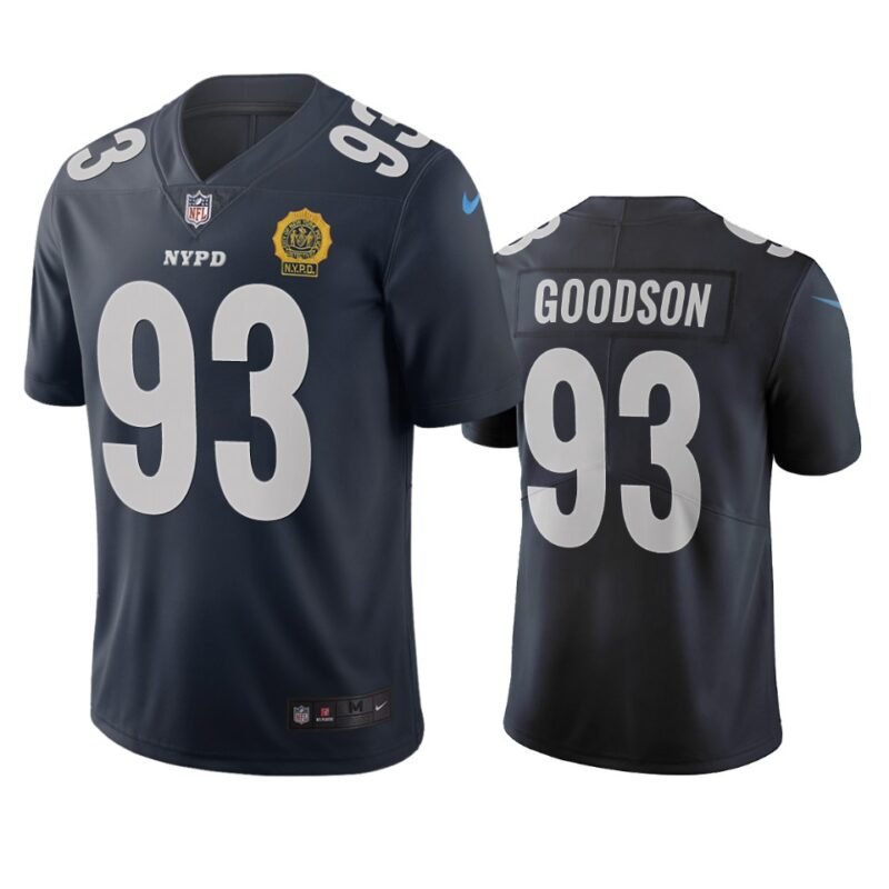 New York Giants #93 B.J. Goodson Navy Vapor Limited City Edition NFL Jersey - NYG88