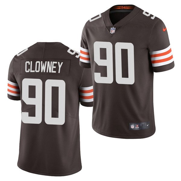Brown Cleveland Browns #90 Jadeveon Clowney 2021 Vapor Untouchable Limited Stitched NFL Jersey - CLB81
