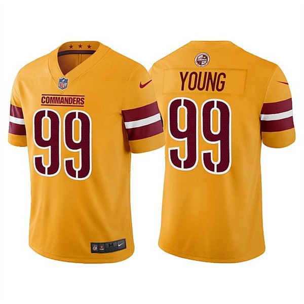 Gold Washington Commanders #99 Chase Young Vapor Untouchable Stitched Football Jersey - WAC166