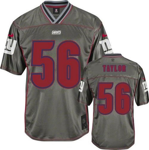 Nike Giants #56 Lawrence Taylor Grey Stitched NFL Elite Vapor Jersey - NYG271
