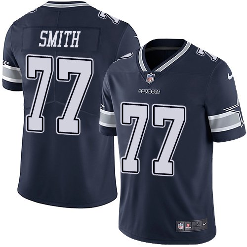 Nike Cowboys #77 Tyron Smith Navy Blue Team Color Stitched NFL Vapor Untouchable Limited Jersey - DLC95