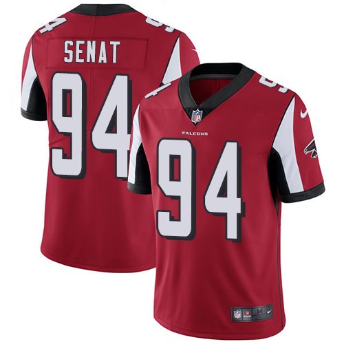 Nike Falcons #94 Deadrin Senat Red Team Color Stitched NFL Vapor Untouchable Limited Jersey - AFJ101