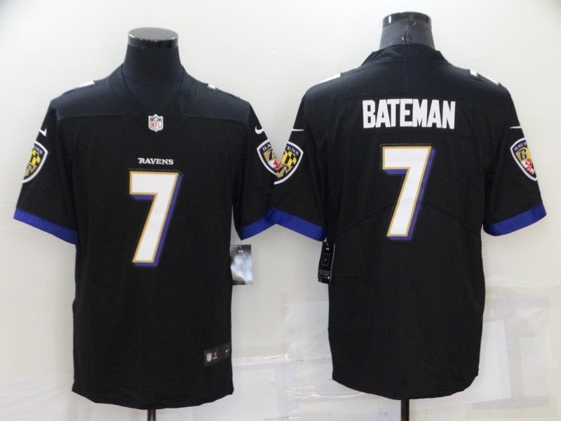 Black Baltimore Ravens #7 Rashod Bateman Vapor Untouchable Limited Stitched Jersey - BRJ53