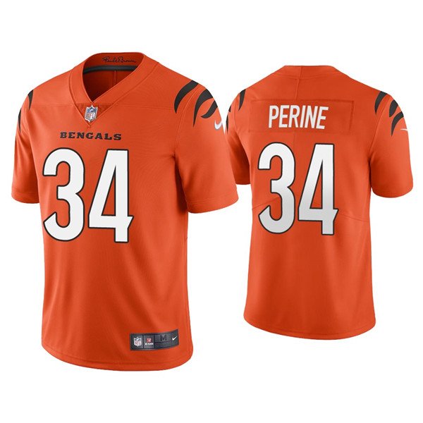 Orange Cincinnati Bengals #34 Samaje Perine 2021 New Vapor Untouchable Limited Stitched Jersey - CCB30