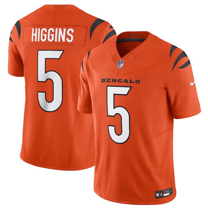 Orange Cincinnati Bengals #5 Tee Higgins 2023 F.U.S.E. Vapor Untouchable Limited Stitched Jersey - CCB204