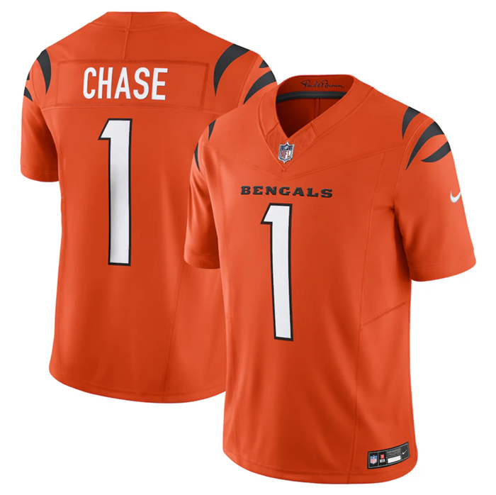 Orange Cincinnati Bengals #1 Ja'Marr Chase 2023 F.U.S.E. Vapor Untouchable Limited Stitched Jersey - CCB250