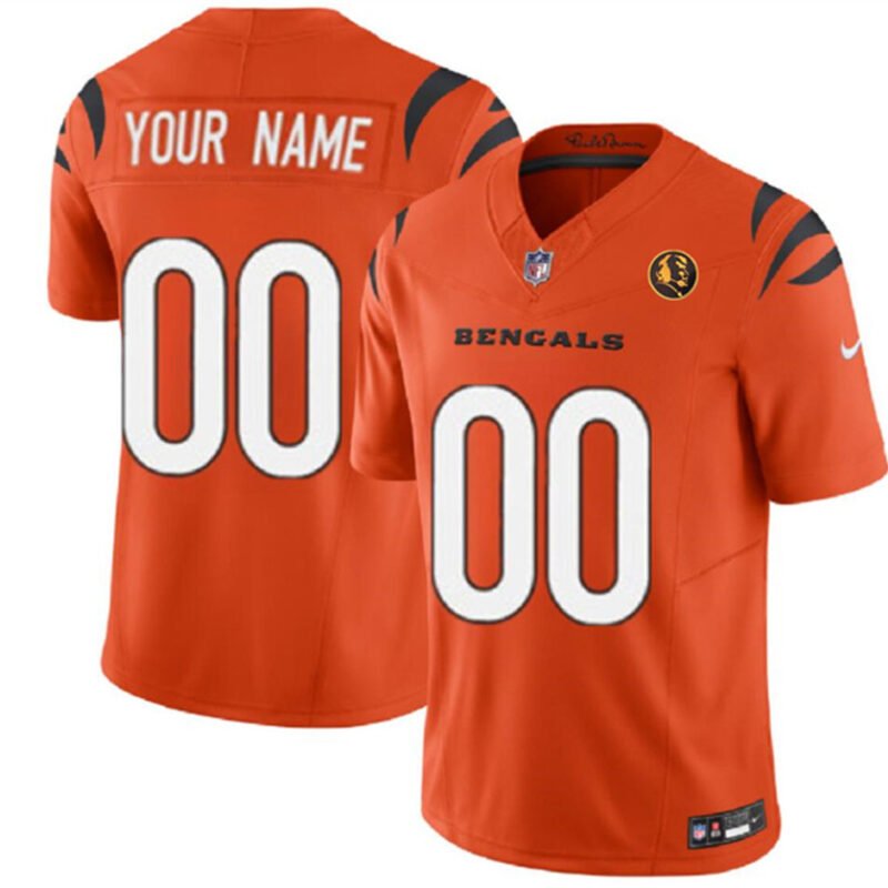 Orange Cincinnati Bengals Active Player Custom 2023 F.U.S.E. With John Madden Patch Vapor Limited Stitched Football Jersey - CCB212