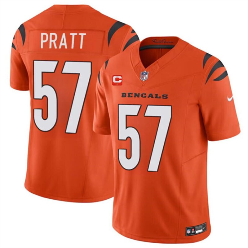 Orange Cincinnati Bengals #57 Germaine Pratt 2024 F.U.S.E With 1-star C Patch Vapor Untouchable Limited Stitched Jersey - CCB58