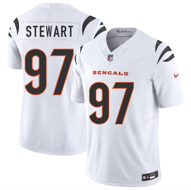 White Cincinnati Bengals #97 Shemar Stewart 2025 Draft F.U.S.E. Vapor Untouchable Limited Stitched Football Jersey - CCB130