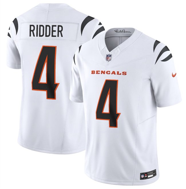 White Cincinnati Bengals #4 Desmond Ridder 2025 F.U.S.E. Vapor Untouchable Limited Stitched Football Jersey - CCB147