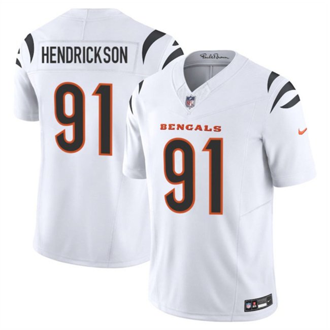 White Cincinnati Bengals #91 Trey Hendrickson 2025 F.U.S.E. Vapor Untouchable Limited Stitched Football Jersey - CCB283