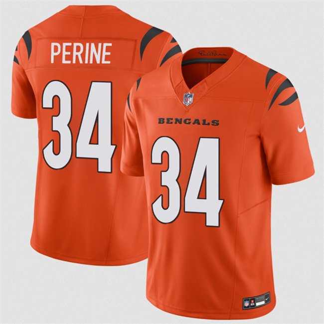 Orange Cincinnati Bengals #34 Samaje Perine 2025 F.U.S.E. Vapor Untouchable Limited Stitched Football Jersey - CCB55
