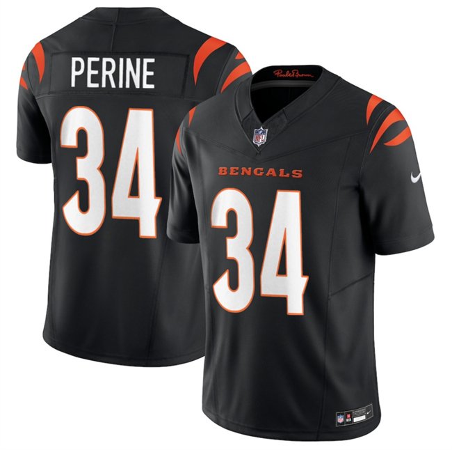 Black Cincinnati Bengals #34 Samaje Perine 2025 F.U.S.E. Vapor Untouchable Limited Stitched Football Jersey - CCB213