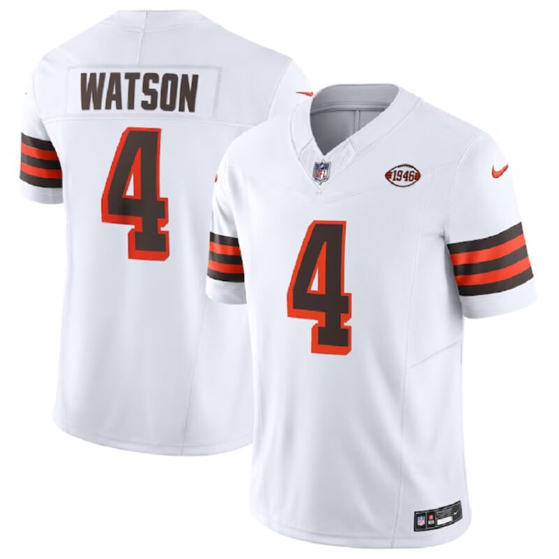 White Cleveland Browns #4 Deshaun Watson 2023 F.U.S.E. 1946 Collection Vapor Untouchable Limited Stitched Jersey - CLB142