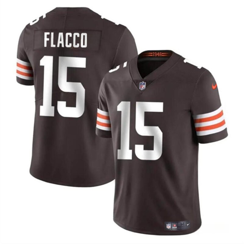 Brown Cleveland Browns #15 Joe Flacco Vapor Untouchable Limited Stitched Jersey - CLB201