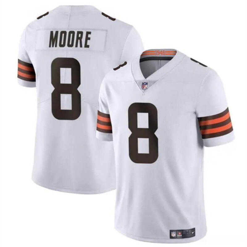 White Cleveland Browns #8 Elijah Moore Vapor Limited Stitched Football Jersey - CLB24