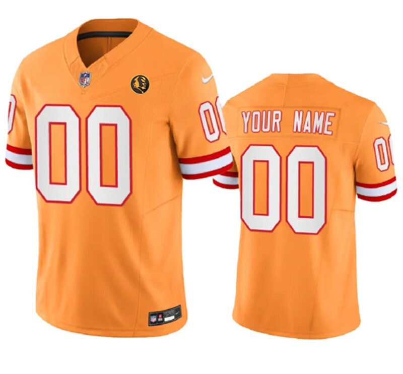 Gold Tampa Bay Buccaneers Active Player Custom 2023 F.U.S.E. Throwback With John Madden Patch Vapor Limited Stitched Football Jersey - TBB29