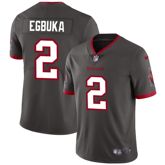 New Grey Tampa Bay Buccaneers #2 Emeka Egbuka 2025 Draft Vapor Untouchable Limited Stitched NFL Jersey - TBB23