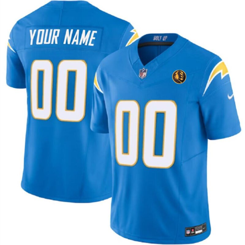 Light Blue Los Angeles Chargers Active Player Custom 2023 F.U.S.E. With John Madden Patch Vapor Limited Stitched Football Jersey - LCJ224