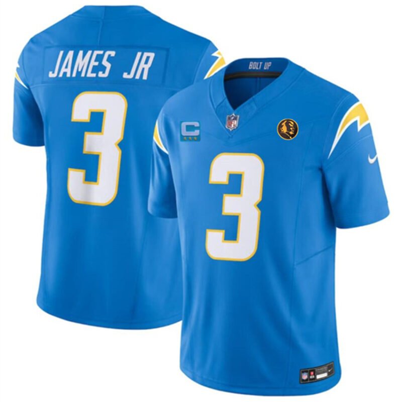 Light Blue Los Angeles Chargers #3 Derwin James Jr. 2023 F.U.S.E. With John Madden Patch Vapor Limited Stitched Football Jersey - LCJ148