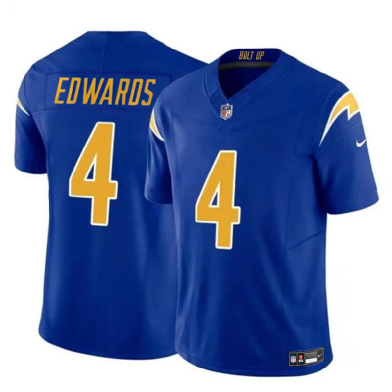 Royal Los Angeles Chargers #4 Gus Edwards 2024 F.U.S.E. Vapor Limited Stitched Football Jersey - LCJ248