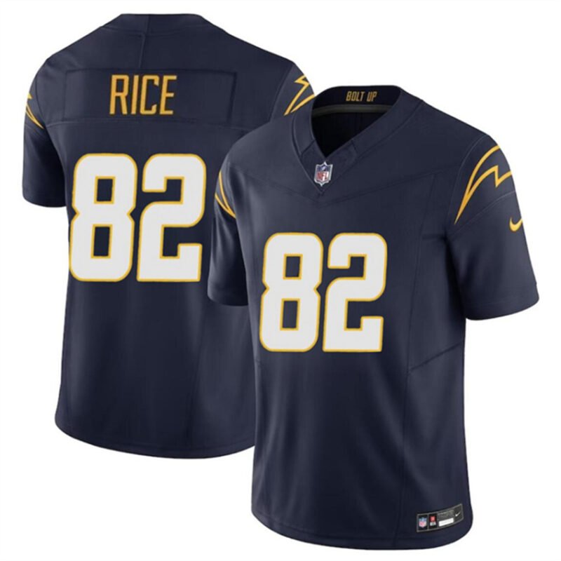 Navy Los Angeles Chargers #82 Brenden Rice 2024 Draft F.U.S.E Vapor Limited Stitched Football Jersey - LCJ209