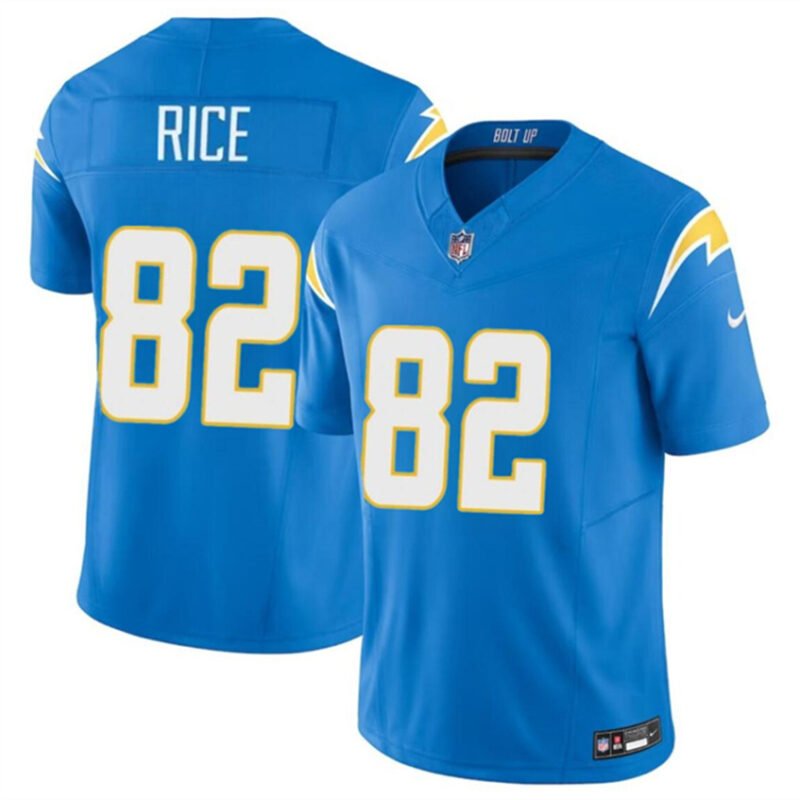 Light Blue Los Angeles Chargers #82 Brenden Rice 2024 Draft F.U.S.E Vapor Limited Stitched Football Jersey - LCJ247