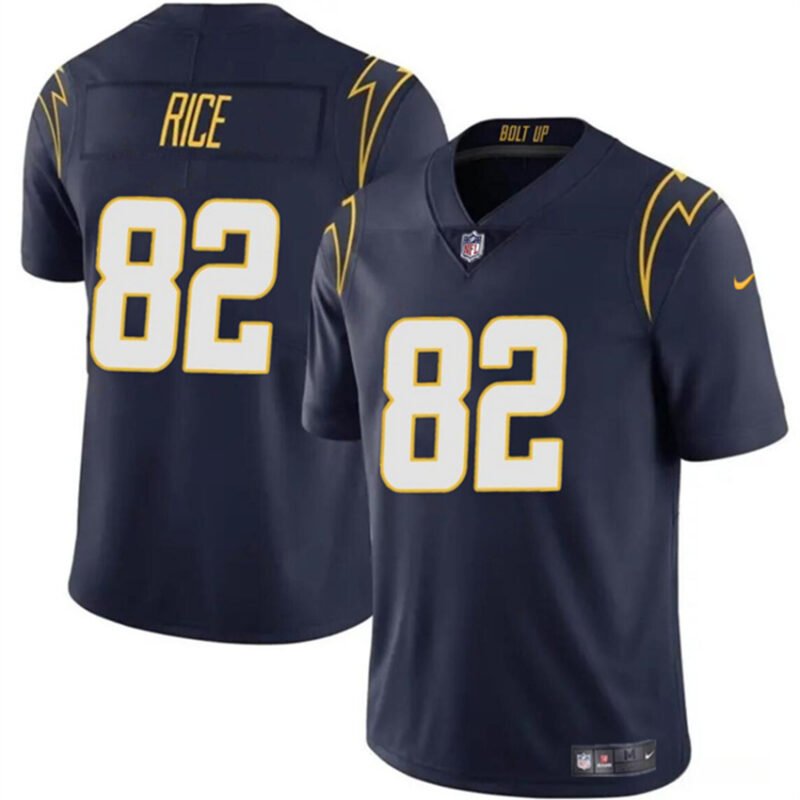 Navy Los Angeles Chargers #82 Brenden Rice 2024 Draft Vapor Limited Stitched Football Jersey - LCJ188