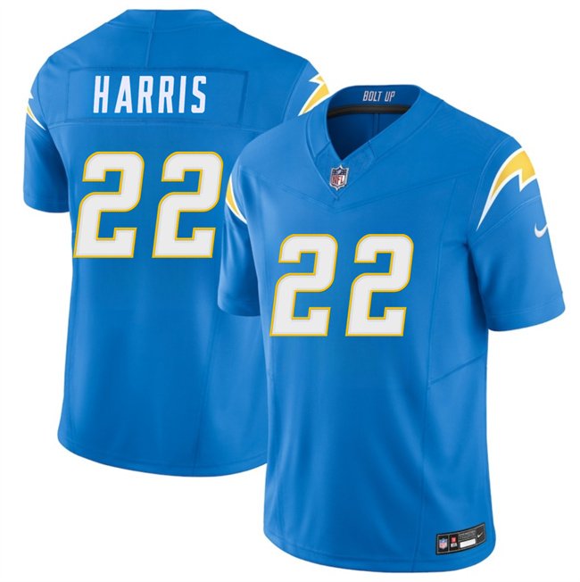 Blue Los Angeles Chargers #22 Najee Harris 2025 F.U.S.E. Vapor Limited Stitched Football Jersey - LCJ96