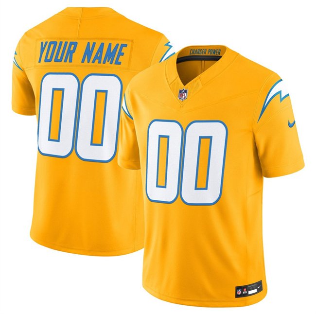 Gold Los Angeles Chargers Active Player Custom 2025 F.U.S.E. Alternate Vapor Limited Stitched Football Jersey - LCJ171