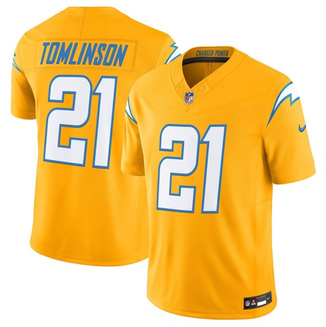 Gold Los Angeles Chargers #21 LaDainian Tomlinson 2025 F.U.S.E. Alternate Vapor Limited Stitched Football Jersey - LCJ246