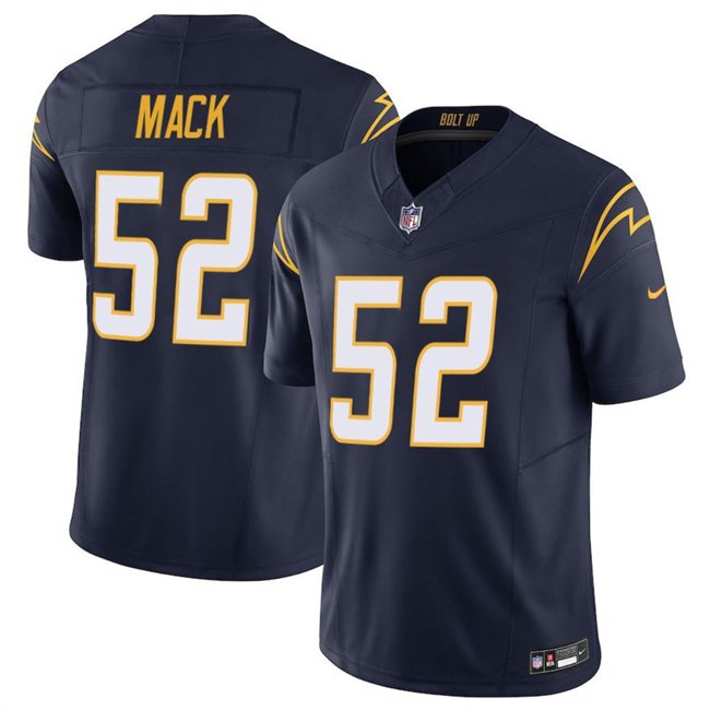 Navy Los Angeles Chargers #52 Khalil Mack 2025 F.U.S.E Vapor Limited Stitched Football Jersey - LCJ111
